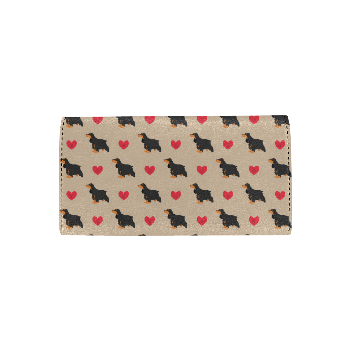 Cocker Pattern Print Design 02 Women's Trifold Wallet