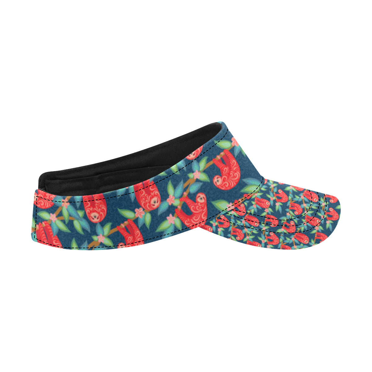 Sloth Red Design Themed Print Unisex Sun Visor