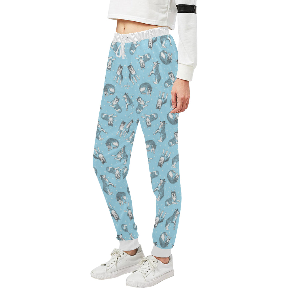 Wolf Design Print Pattern Unisex Sweatpants