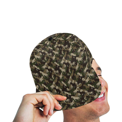Horse Camo Themed Design Print Snapback Cap