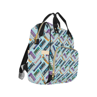 Synthesizer Pattern Print Design 02 Diaper Bag Backpack