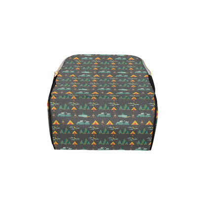 Camping Tent Pattern Print Design 03 Diaper Bag Backpack