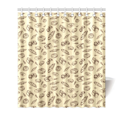 Bread Pattern Print Design 04 Shower Curtain