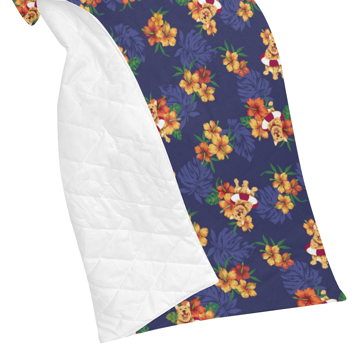 Hawaiian Themed Pattern Print Design H02 Premium Quilt