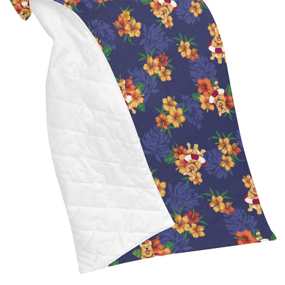 Hawaiian Themed Pattern Print Design H02 Premium Quilt