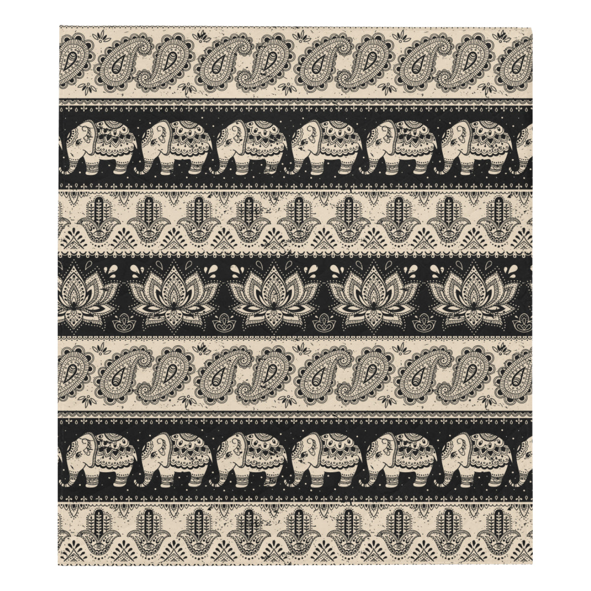 Elephant Hansa Lotus Pattern Premium Quilt