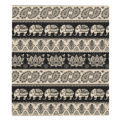 Elephant Hansa Lotus Pattern Premium Quilt