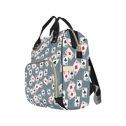 Poker Cards Pattern Print Design A05 Diaper Bag Backpack