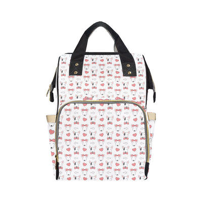 Bull Terriers Pattern Print Design 08 Diaper Bag Backpack