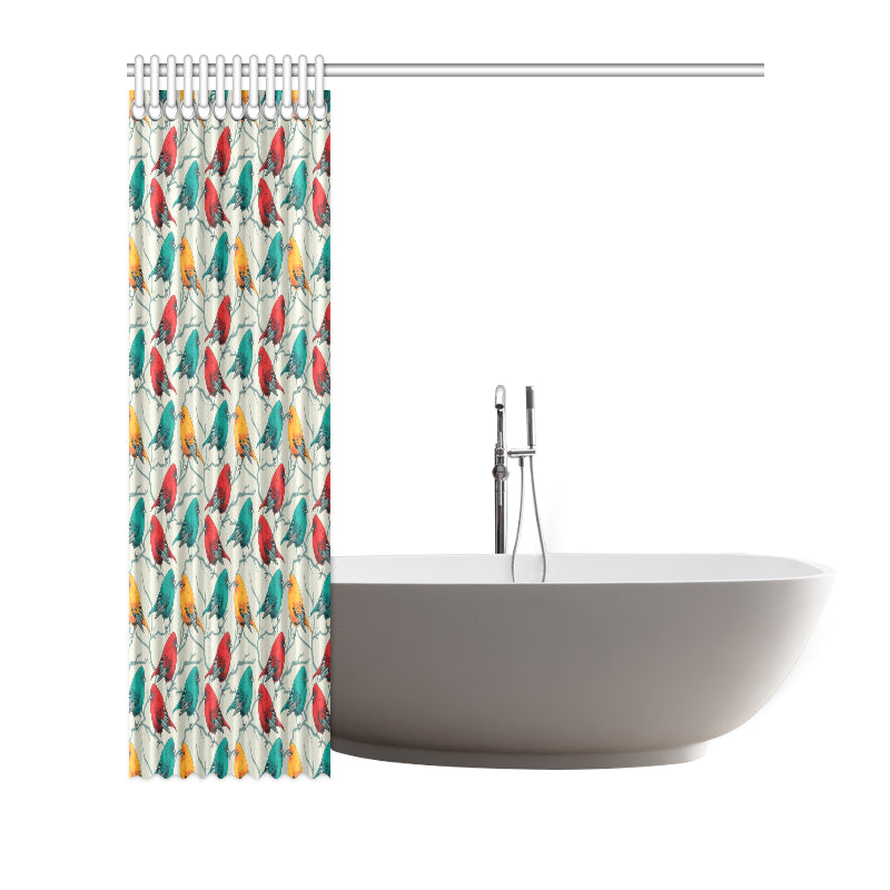 Birds Pattern Print Design 04 Shower Curtain
