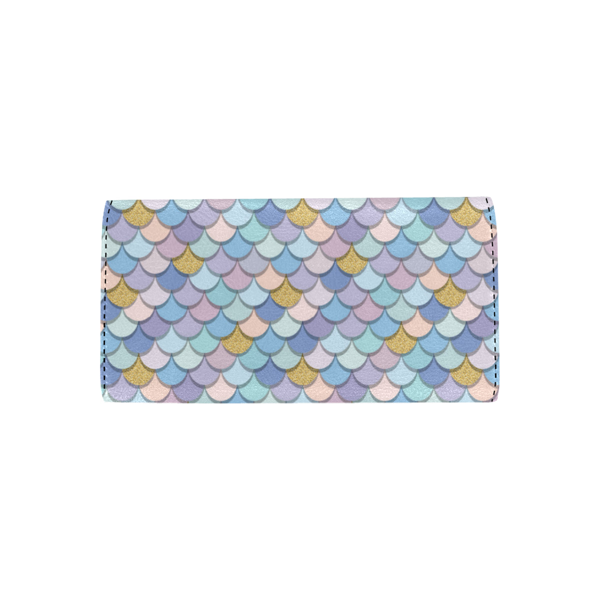 Mermaid Scales Pattern Print Design 05 Women's Trifold Wallet