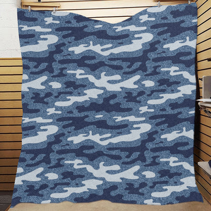 Jean Camouflage Pattern Print Design 05 Premium Quilt