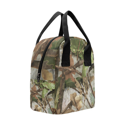 Camo Realistic Tree Forest Print Insulated Lunch Bag