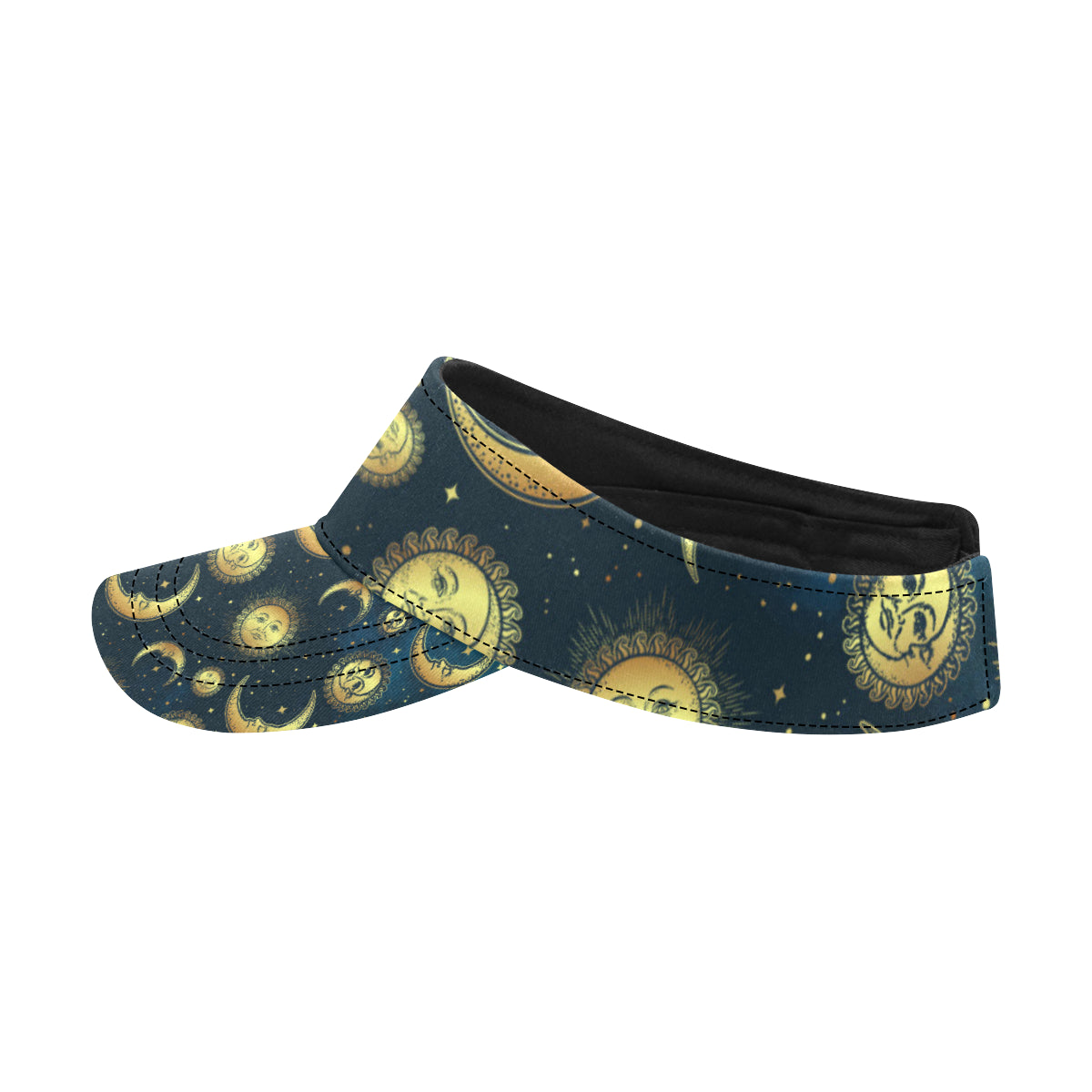 Gold Sun Moon Face Unisex Sun Visor