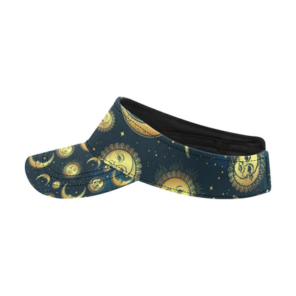 Gold Sun Moon Face Unisex Sun Visor