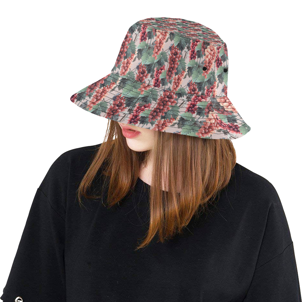 Grape Pattern Print Design GP01 Unisex Bucket Hat