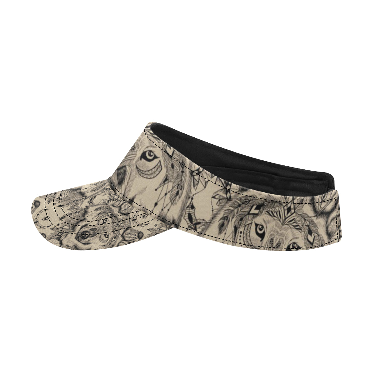 Indian Boho Wolf Unisex Sun Visor