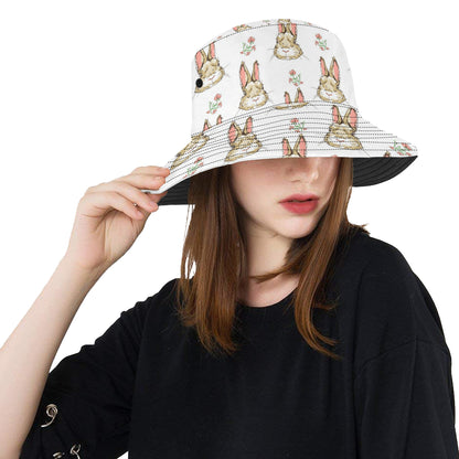 Rabbit Pattern Print Design RB09 Unisex Bucket Hat