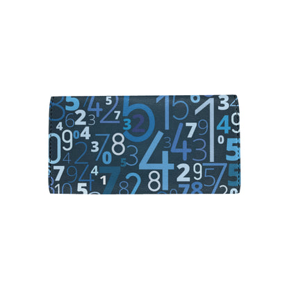 Number Pattern Print Design A02 Women's Trifold Wallet