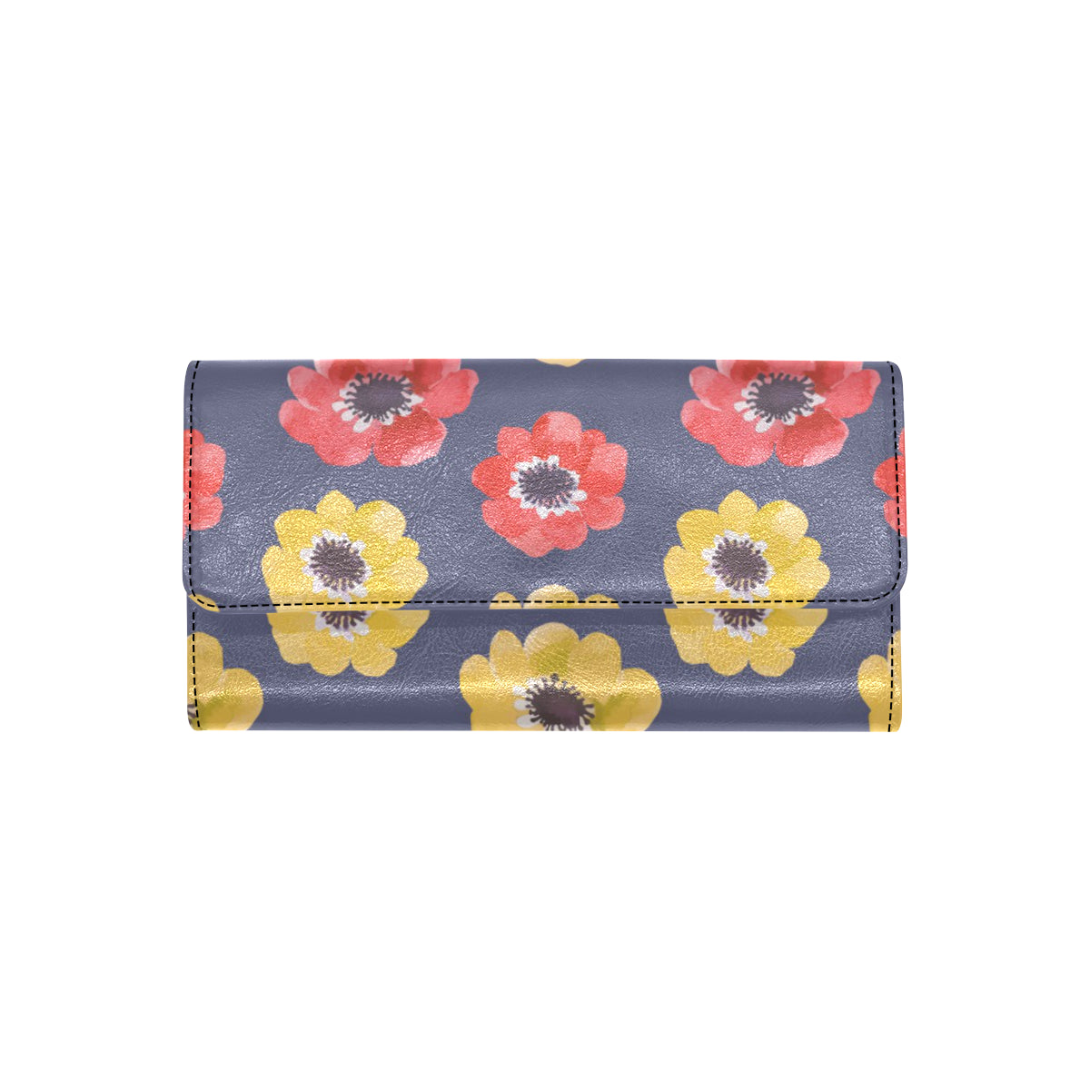 Anemone Pattern Print Design AM010 Women's Trifold Wallet