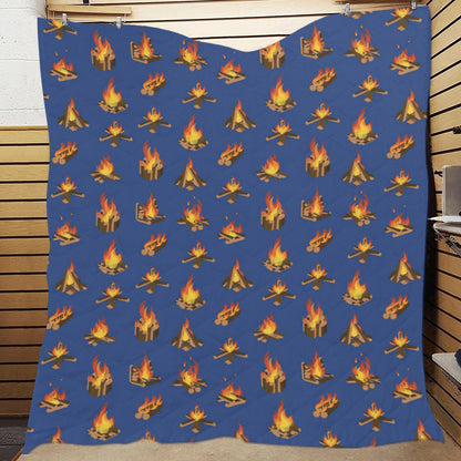 Campfire Pattern Print Design 03 Premium Quilt