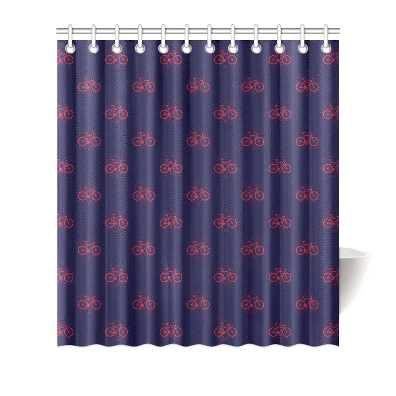 Bicycle Pattern Print Design 01 Shower Curtain