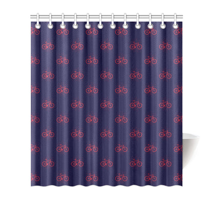 Bicycle Pattern Print Design 01 Shower Curtain