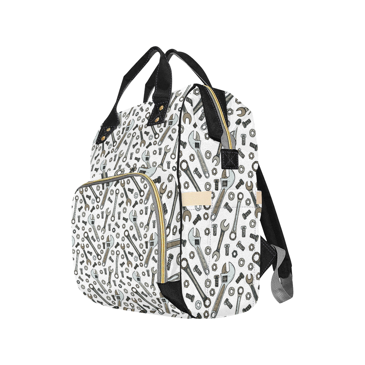 Mechanic Pattern Print Design 03 Diaper Bag Backpack