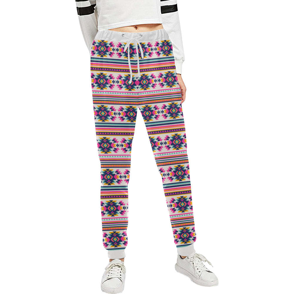 Indian Navajo Neon Themed Design Print Unisex Sweatpants