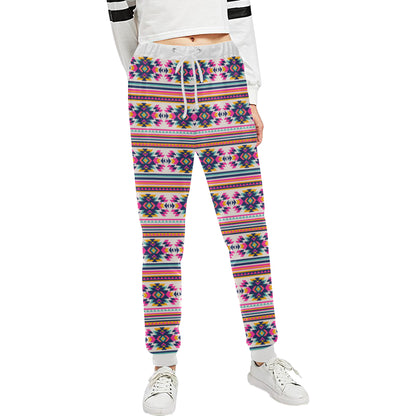 Indian Navajo Neon Themed Design Print Unisex Sweatpants
