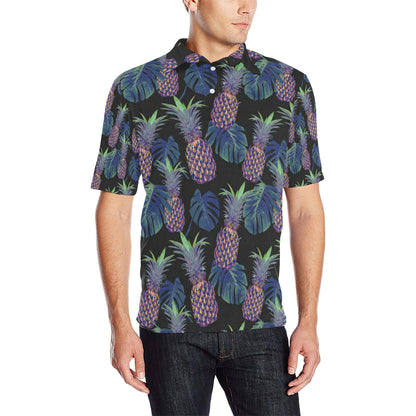 Pineapple Pattern Print Design PP04 Men Polo Shirt
