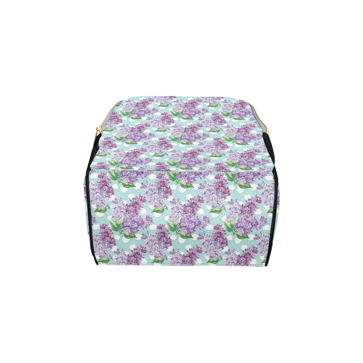 Lilac Pattern Print Design 02 Diaper Bag Backpack