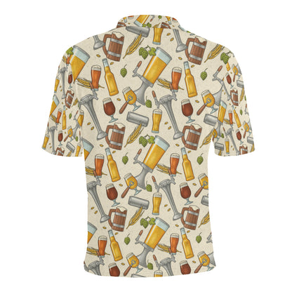 Beer Pattern Print Design 05 Men Polo Shirt