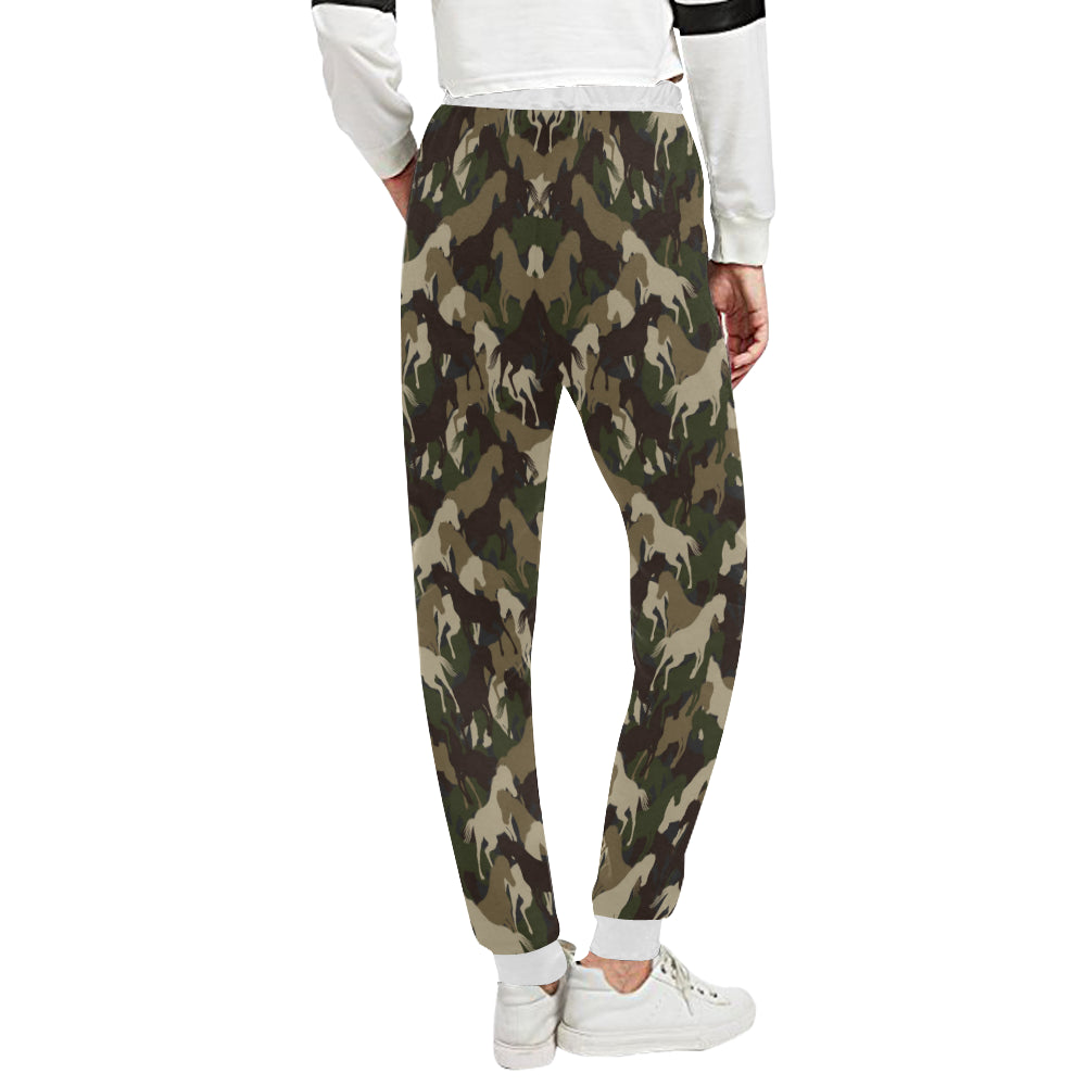 Horse Camo Themed Design Print Unisex Sweatpants