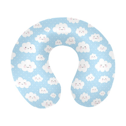 Cloud Pattern Print Design 02 U-Shaped Travel Neck Pillow