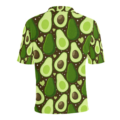 Avocado Pattern Print Design AC04 Men Polo Shirt