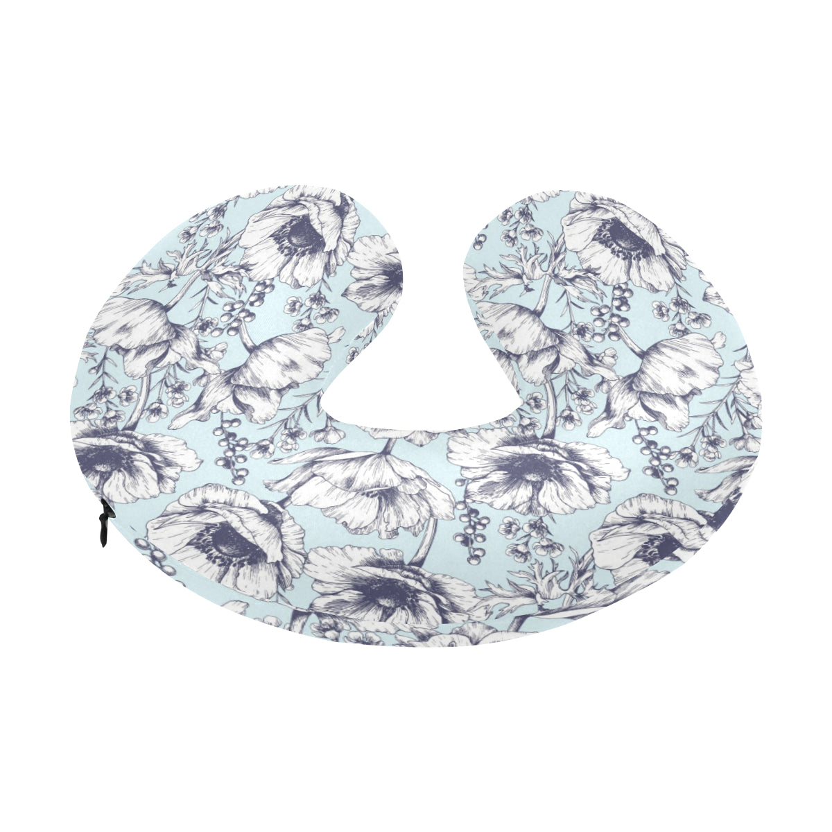 Anemone Pattern Print Design 02 U-Shaped Travel Neck Pillow