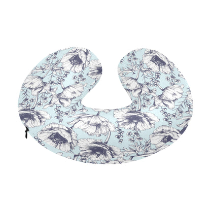 Anemone Pattern Print Design 02 U-Shaped Travel Neck Pillow