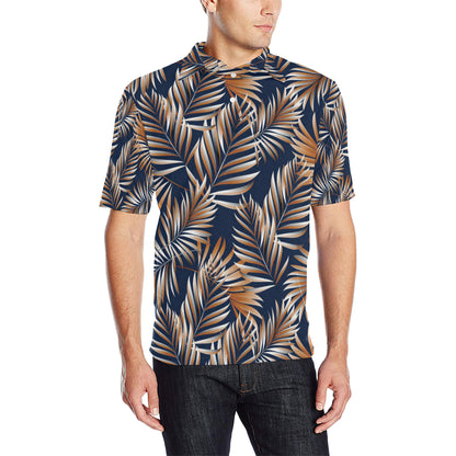Tropical Flower Pattern Print Design TF07 Men Polo Shirt
