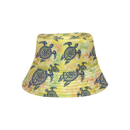 Hawaiian Turtle Tribal Design Print Unisex Bucket Hat