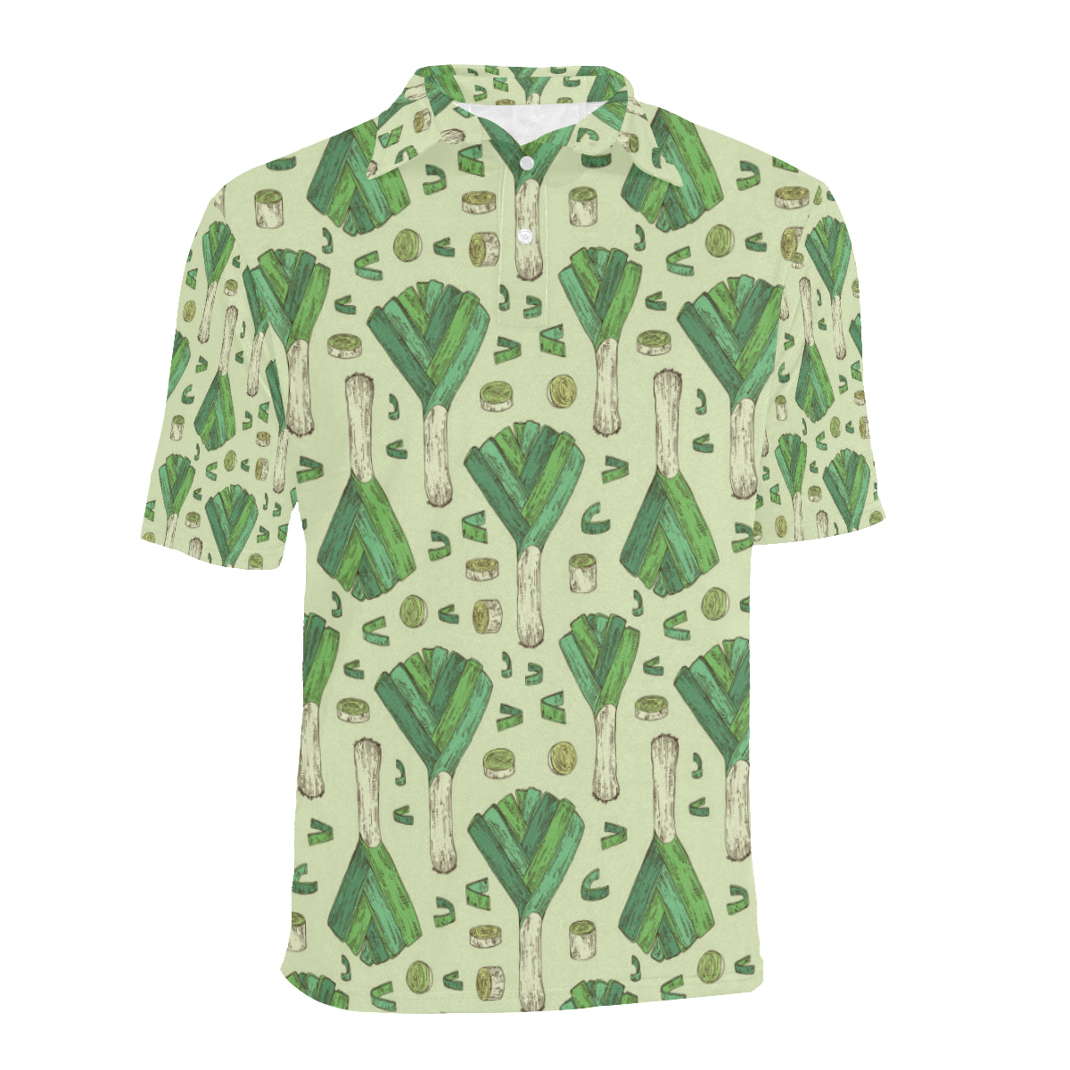 Leek Pattern Print Design 04 Men Polo Shirt