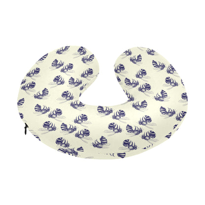 Bee Pattern Print Design 02 U-Shaped Travel Neck Pillow