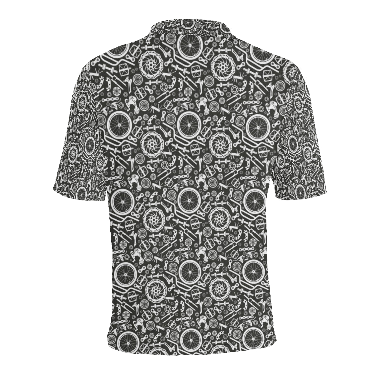 Bicycle Tools Pattern Print Design 02 Men Polo Shirt