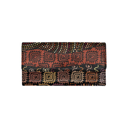African Pattern Print Design 07 Women's Trifold Wallet
