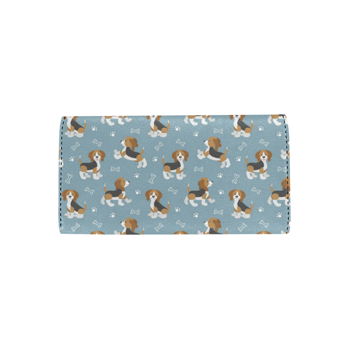 Beagle Pattern Print Design 02 Women's Trifold Wallet