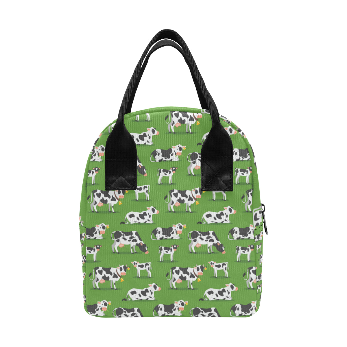 Cow Happy Print Pattern Insulated Lunch Bag