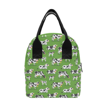Cow Happy Print Pattern Insulated Lunch Bag