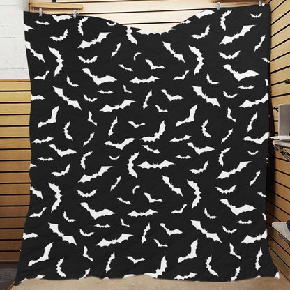 Bat Pattern Print Design 05 Premium Quilt