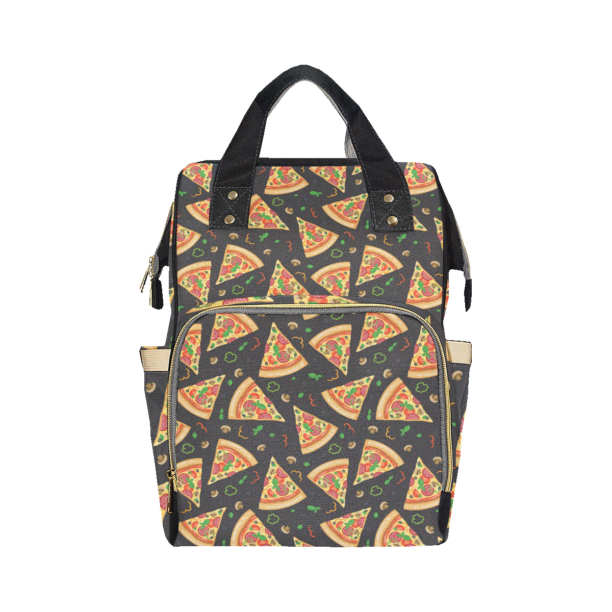 Pizza Pattern Print Design A02 Diaper Bag Backpack