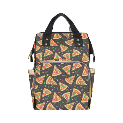Pizza Pattern Print Design A02 Diaper Bag Backpack
